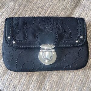 Vera Bradley flap ID wallet, black NWT